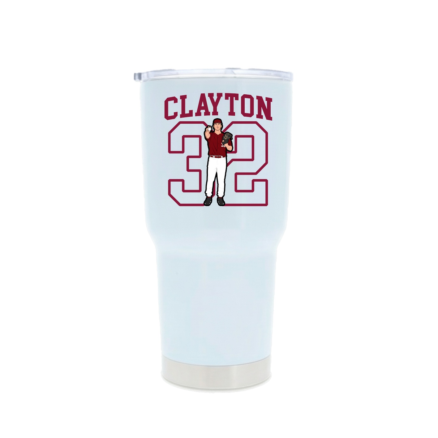 30oz Stainless Steel Tumbler — Shirsey in White
