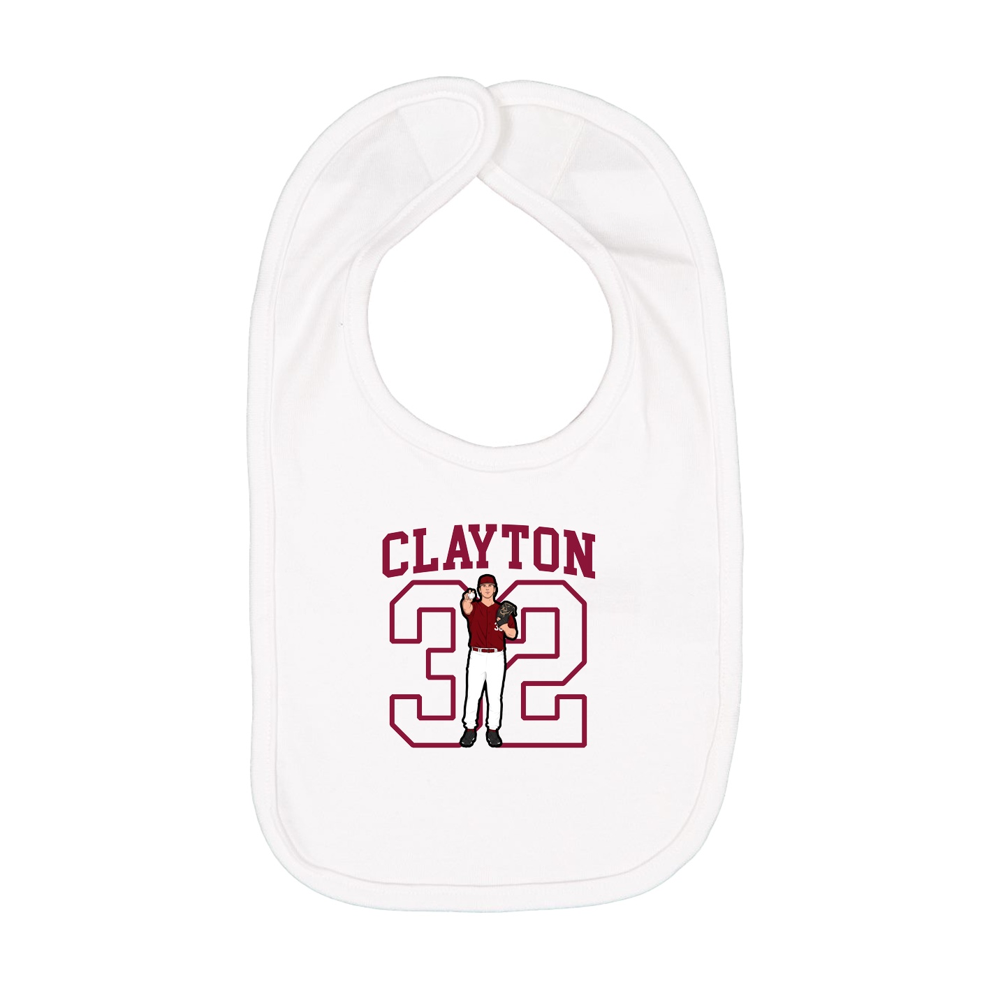 Infant Bib — Shirsey in White