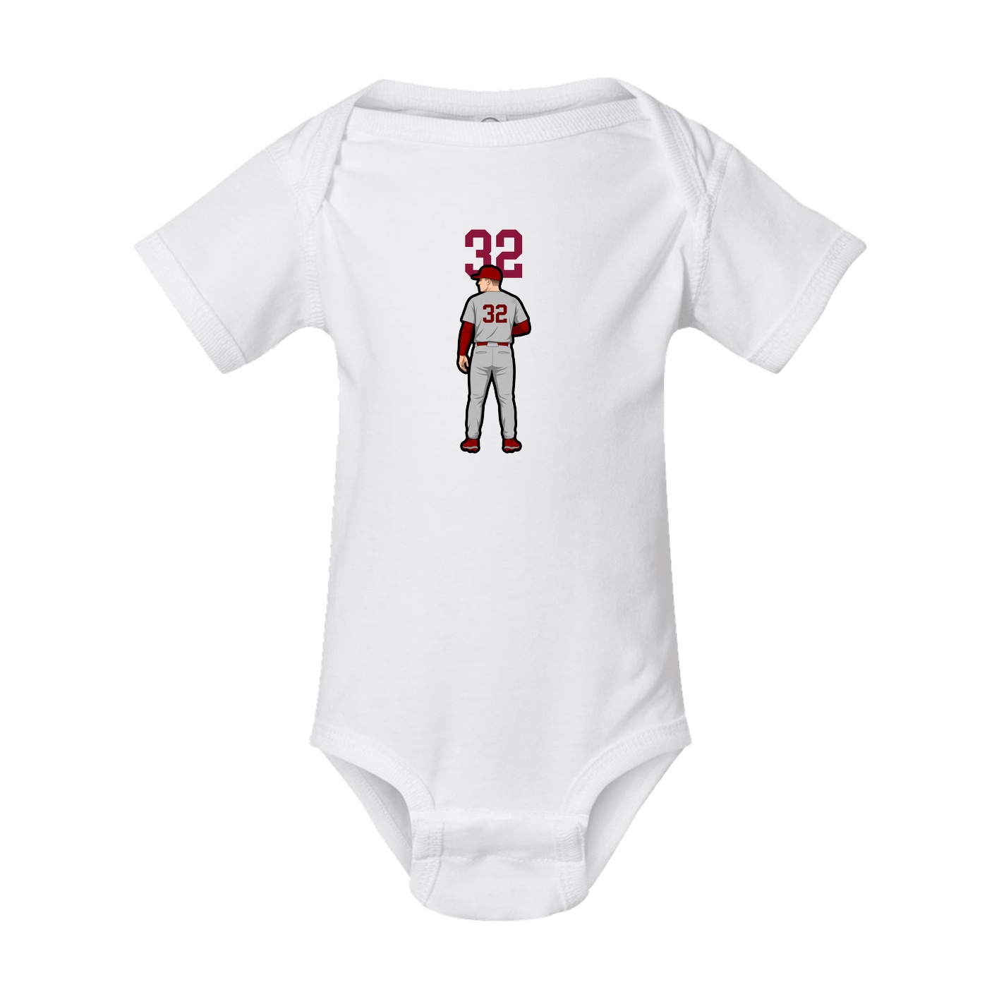 Baby Onesie — Number Top in White