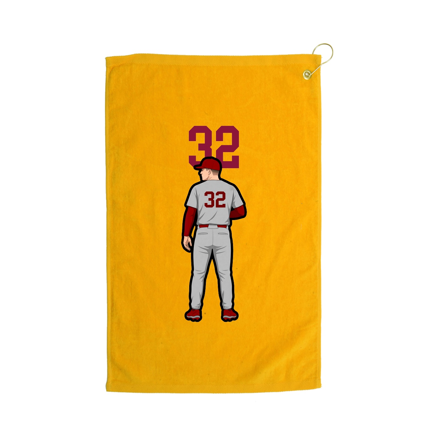 Golf Towel — Number Top in Gold