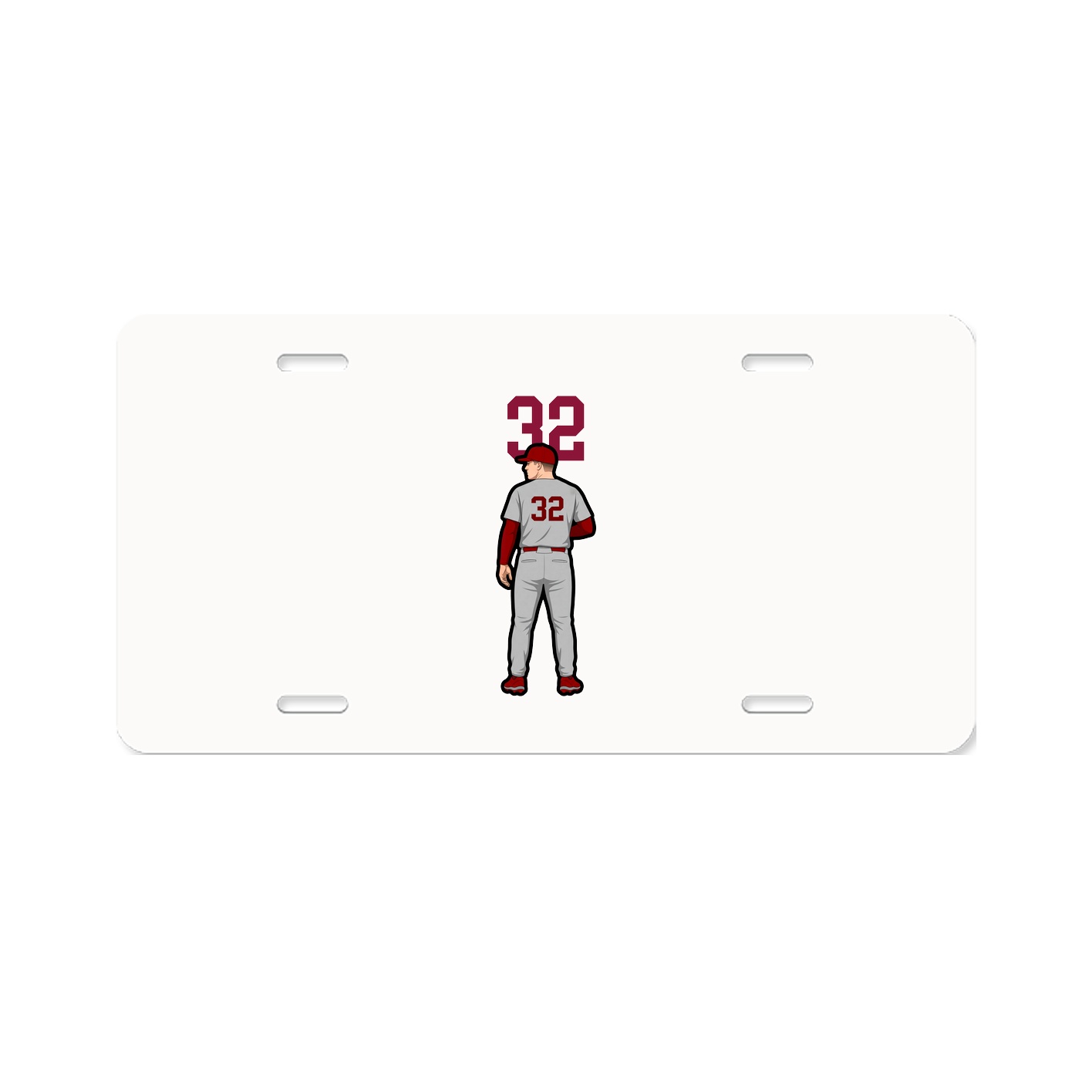License Plate — Number Top in Classic