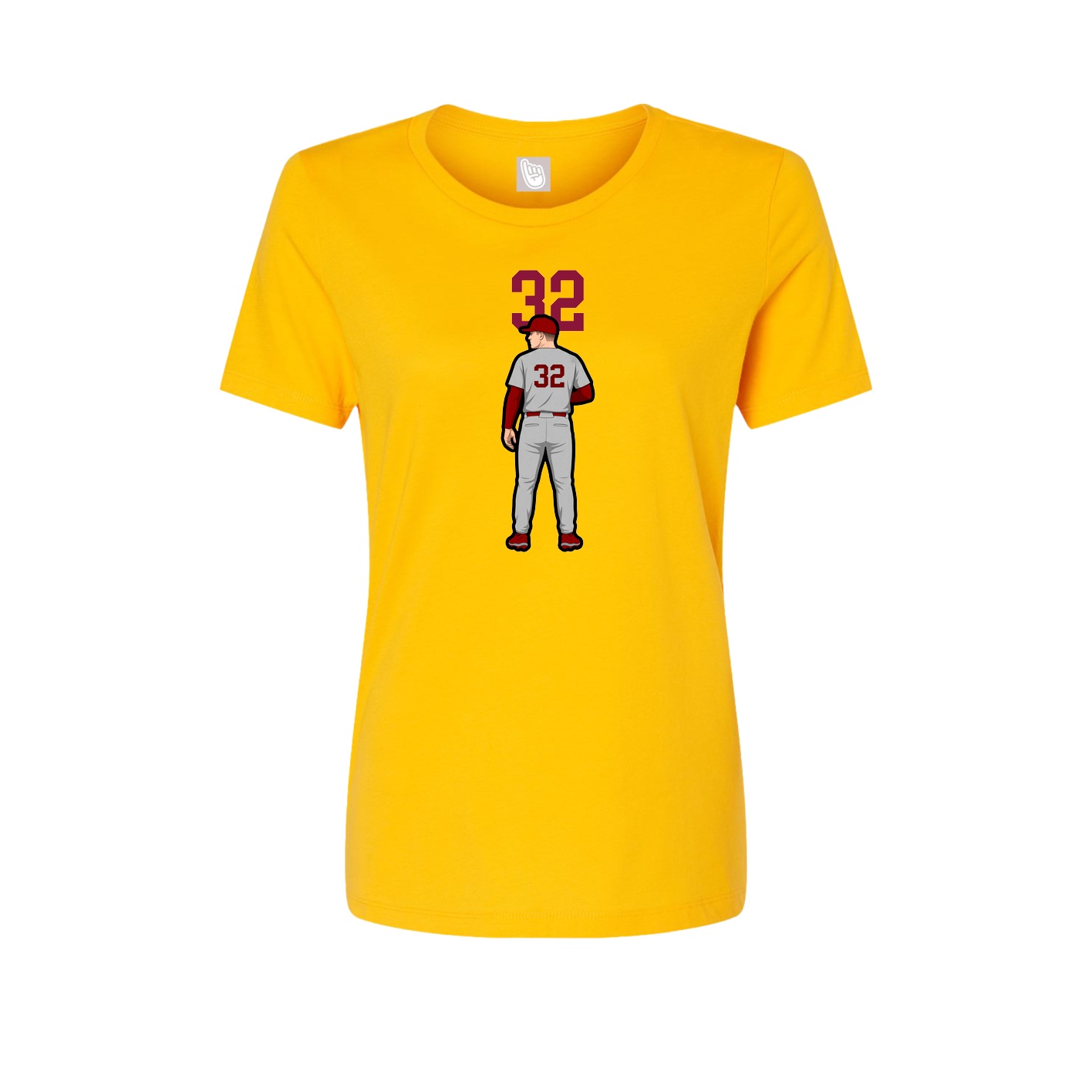 Womens Tee — Number Top in Gold