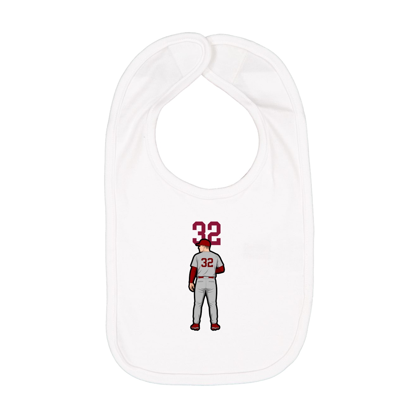 Infant Bib — Number Top in White