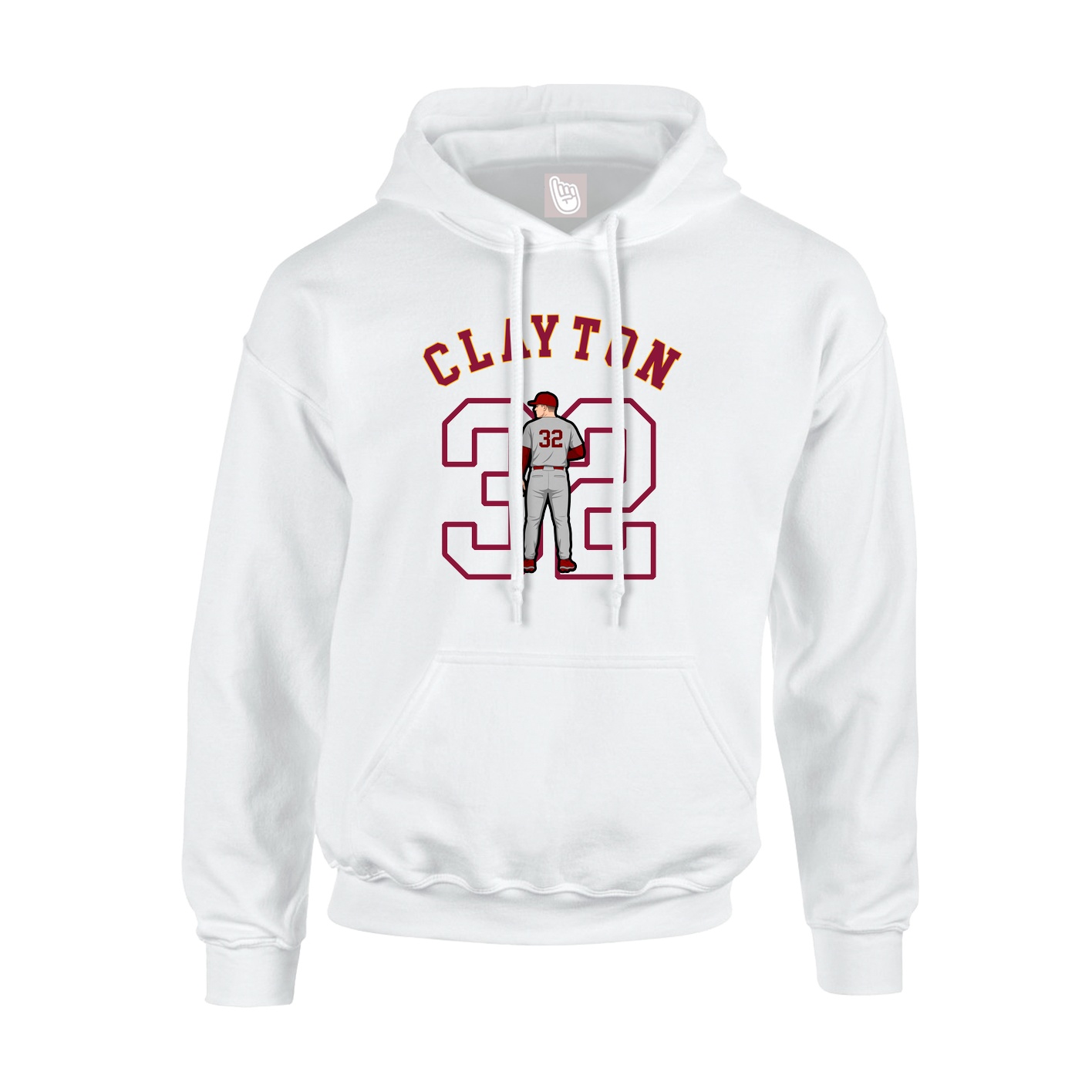 Youth Hoodie — Shirsey Arch in White