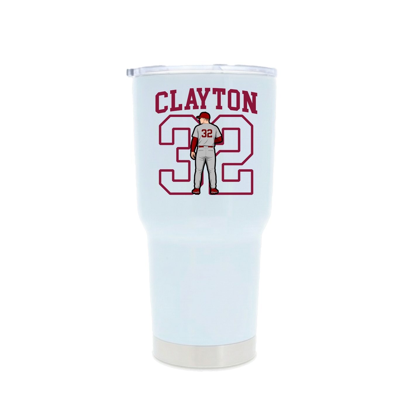 30oz Stainless Steel Tumbler — Shirsey in White