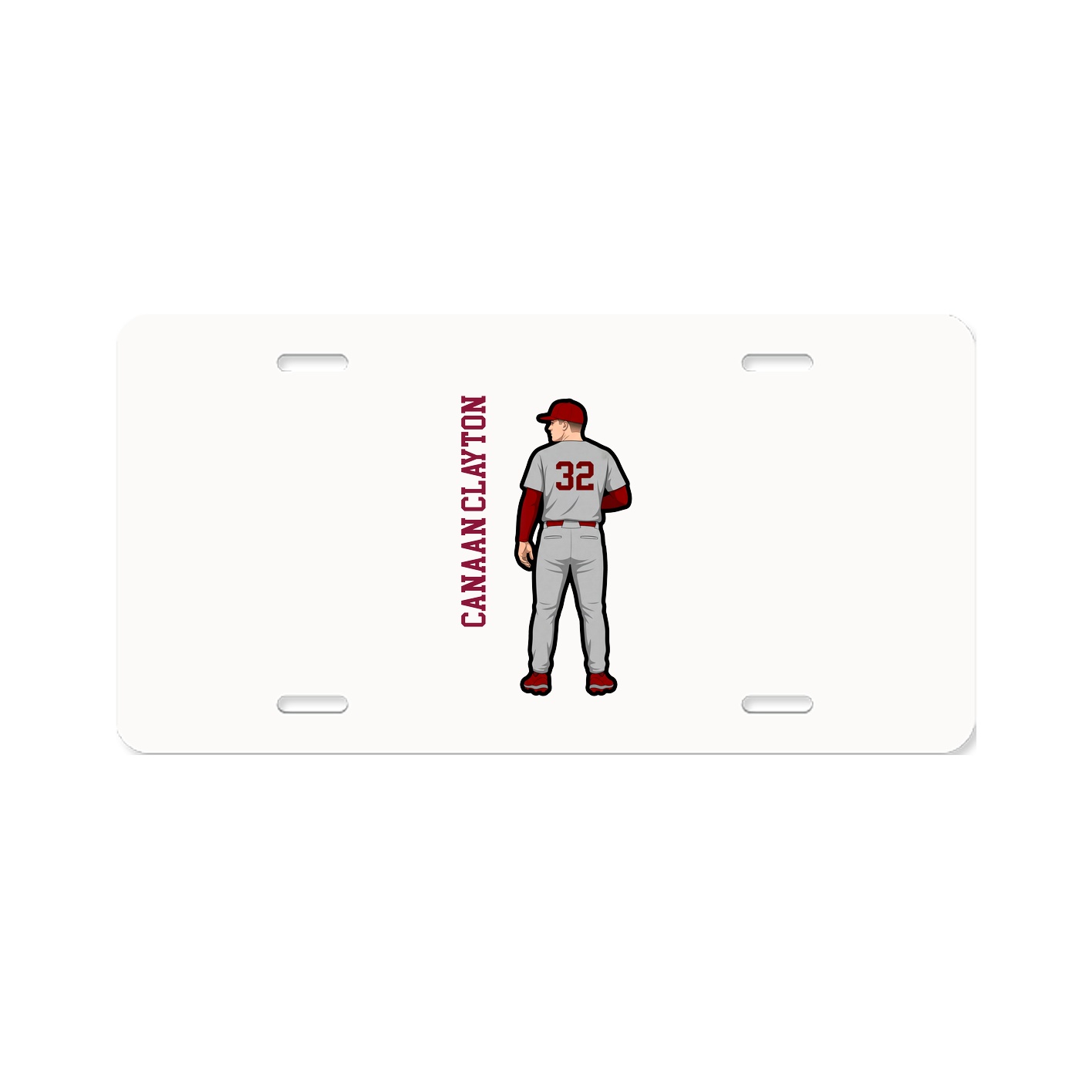 License Plate — Name Vertical in Classic