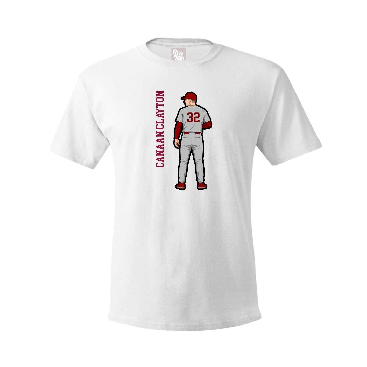 Tee — Name Vertical in White