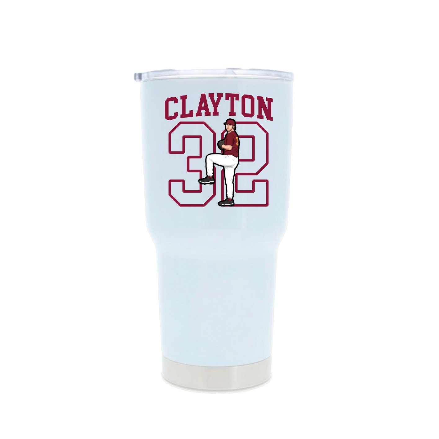 30oz Stainless Steel Tumbler — Shirsey in White