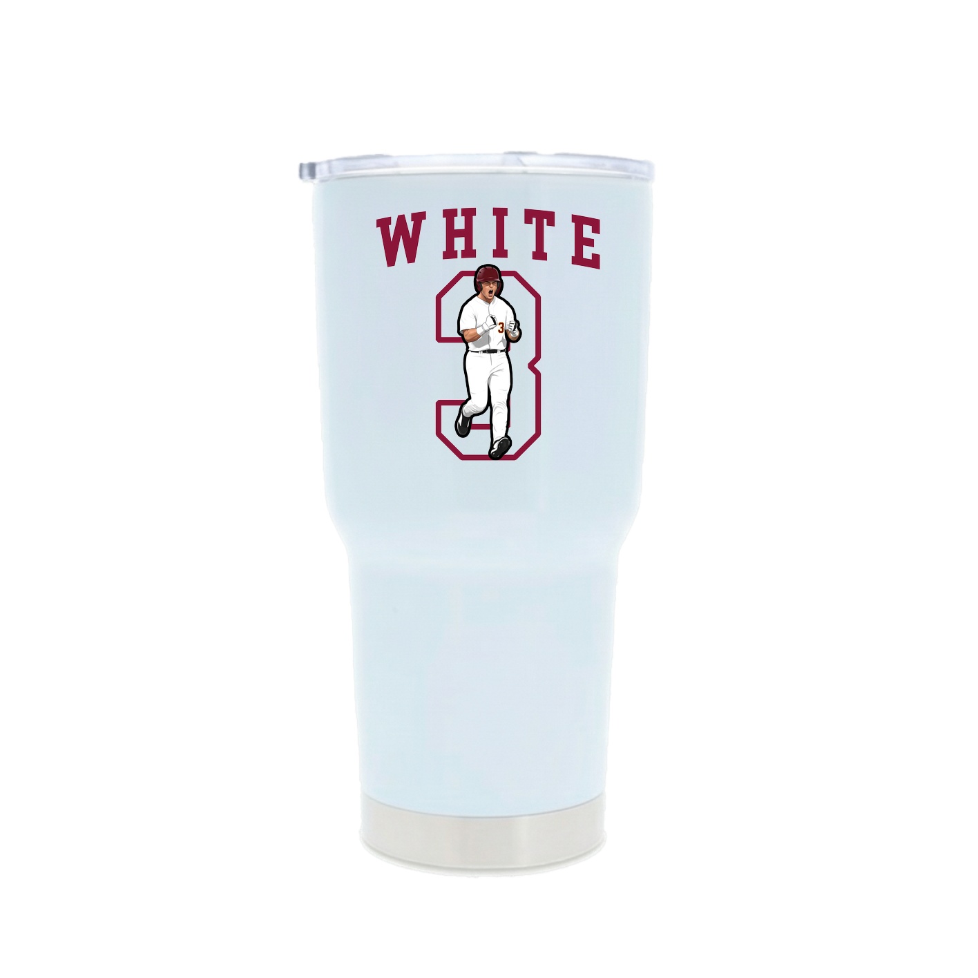 30oz Stainless Steel Tumbler — Shirsey in White