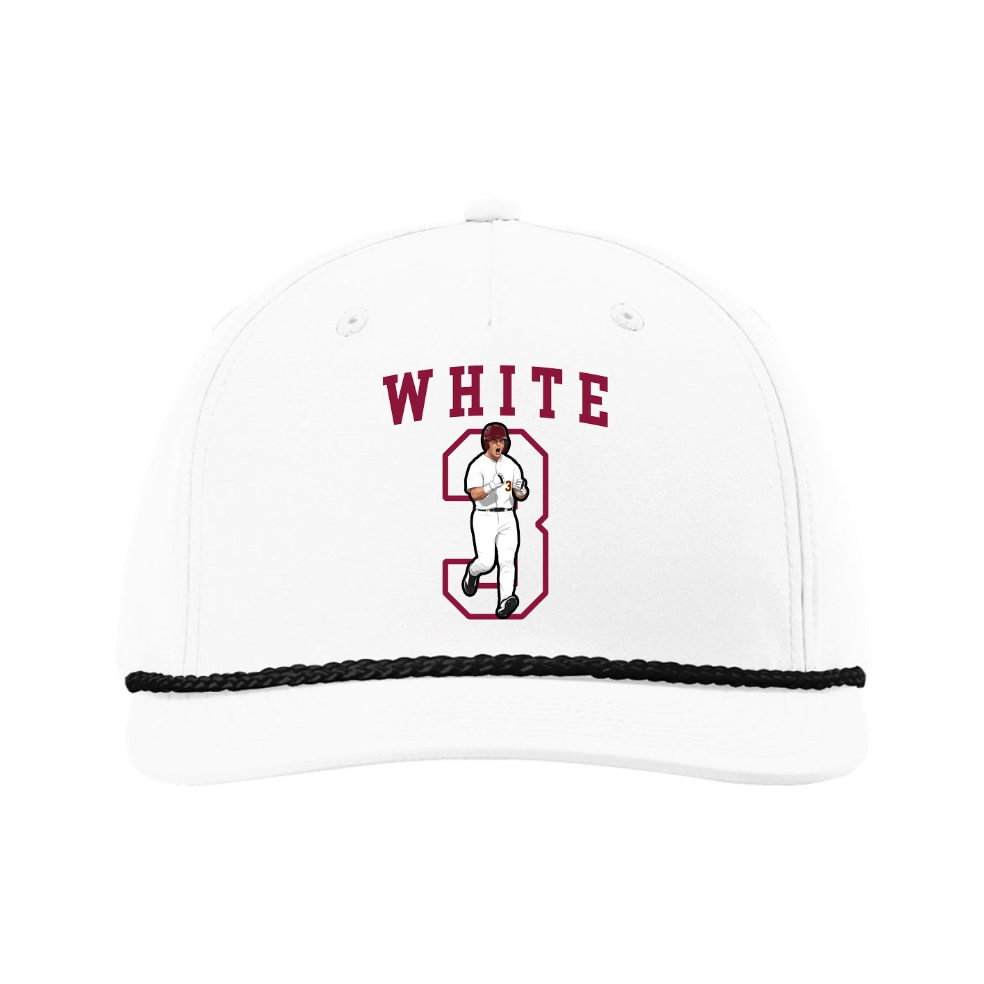 Five-Panel Classic Rope Cap — Shirsey in White