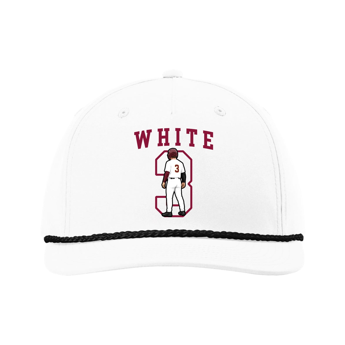 Five-Panel Classic Rope Cap — Shirsey in White