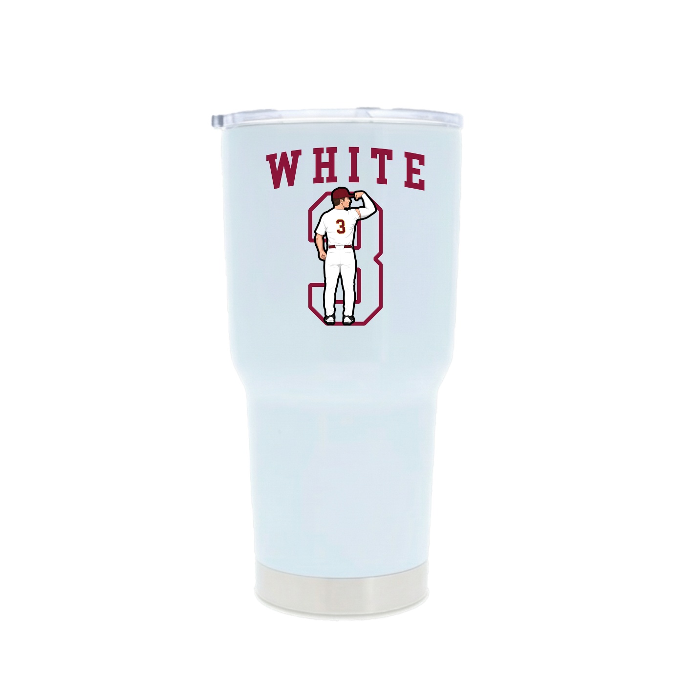 30oz Stainless Steel Tumbler — Shirsey in White