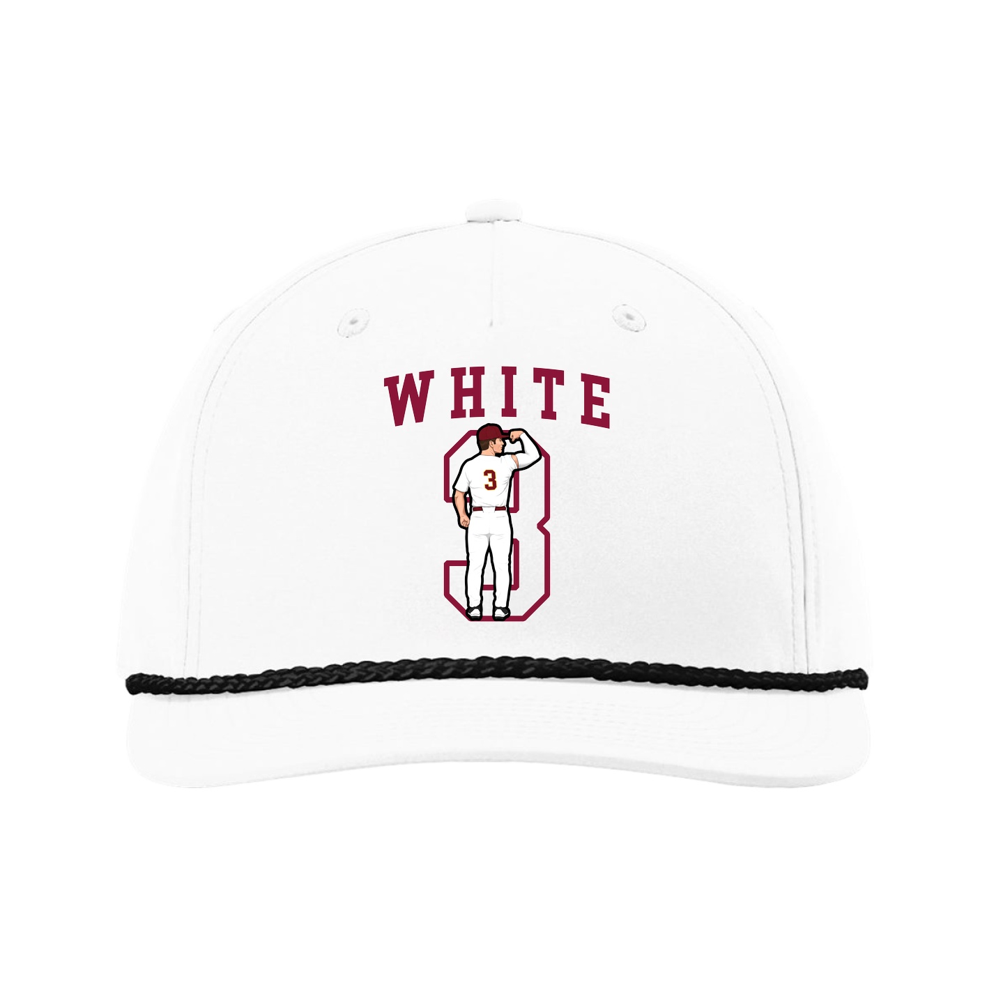 Five-Panel Classic Rope Cap — Shirsey in White