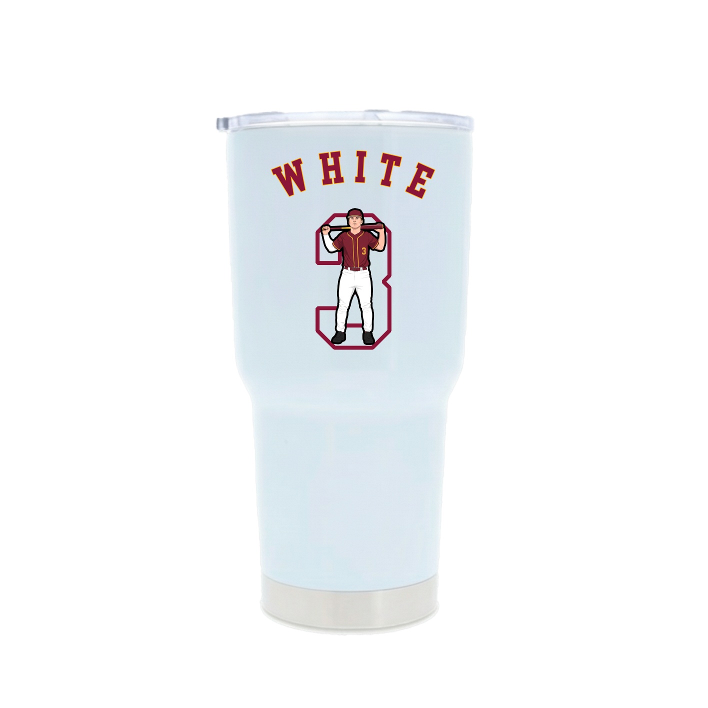 30oz Stainless Steel Tumbler — Shirsey Arch in White
