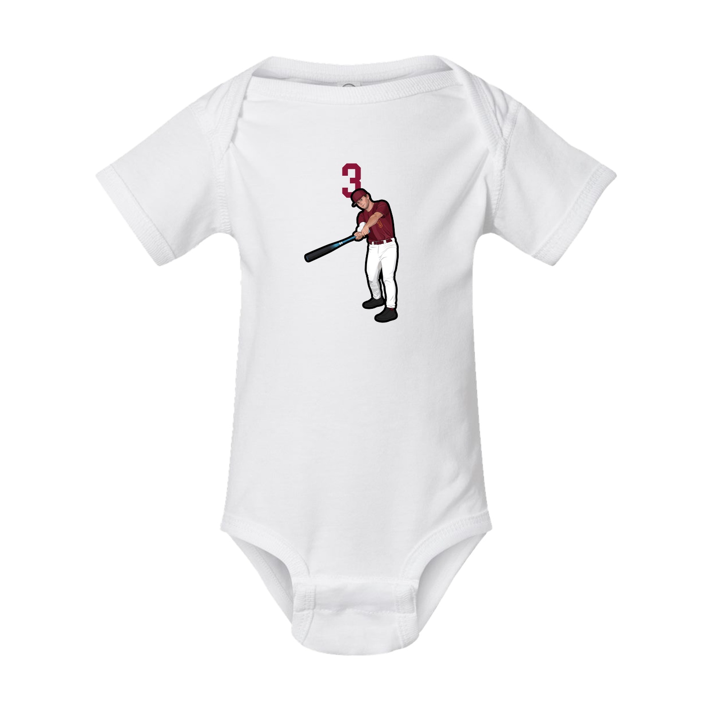 Baby Onesie — Number Top in White