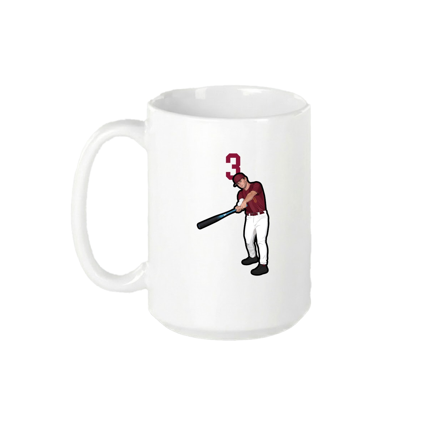 15oz Coffee Mug — Number Top in White