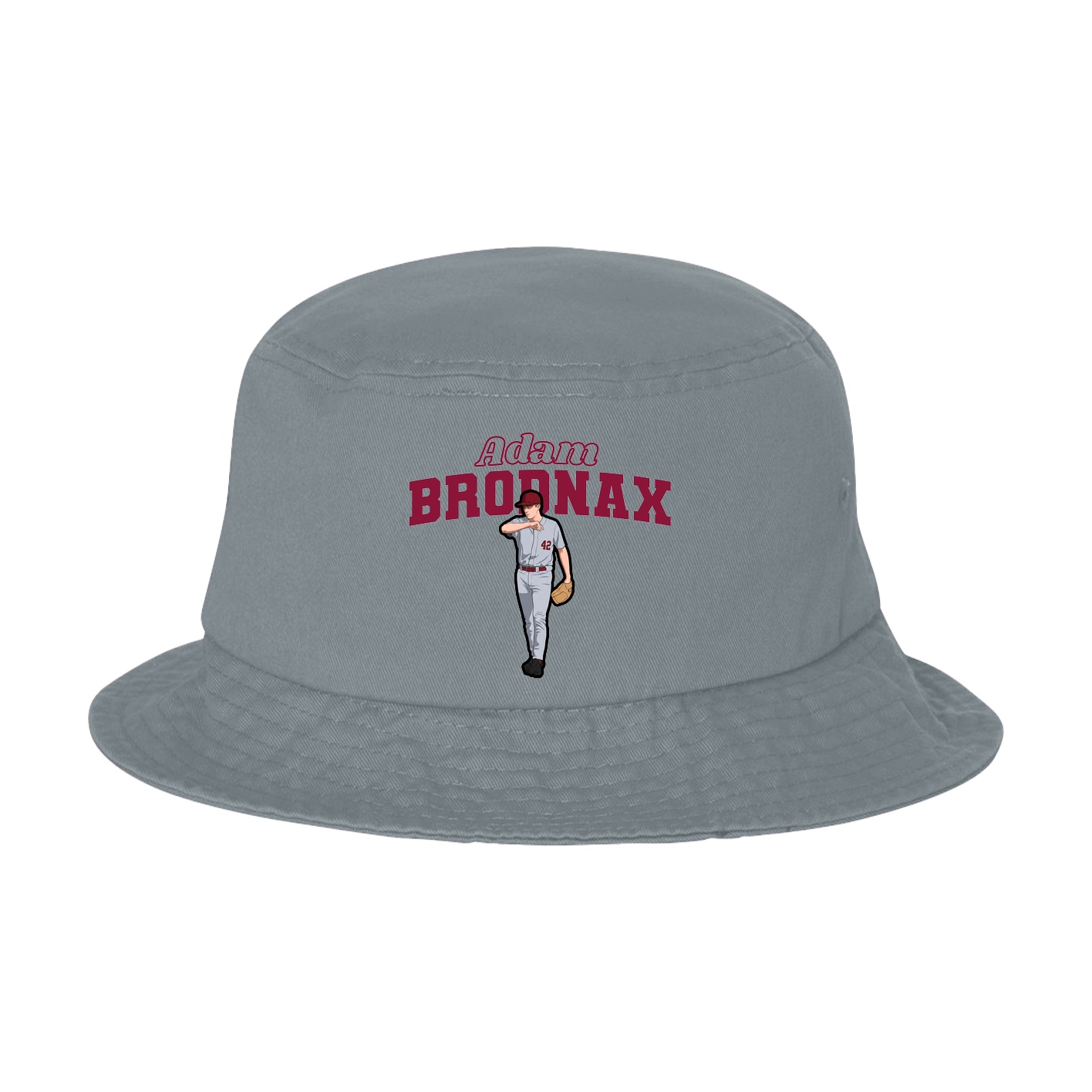 Bucket Cap — Name Arch in Grey
