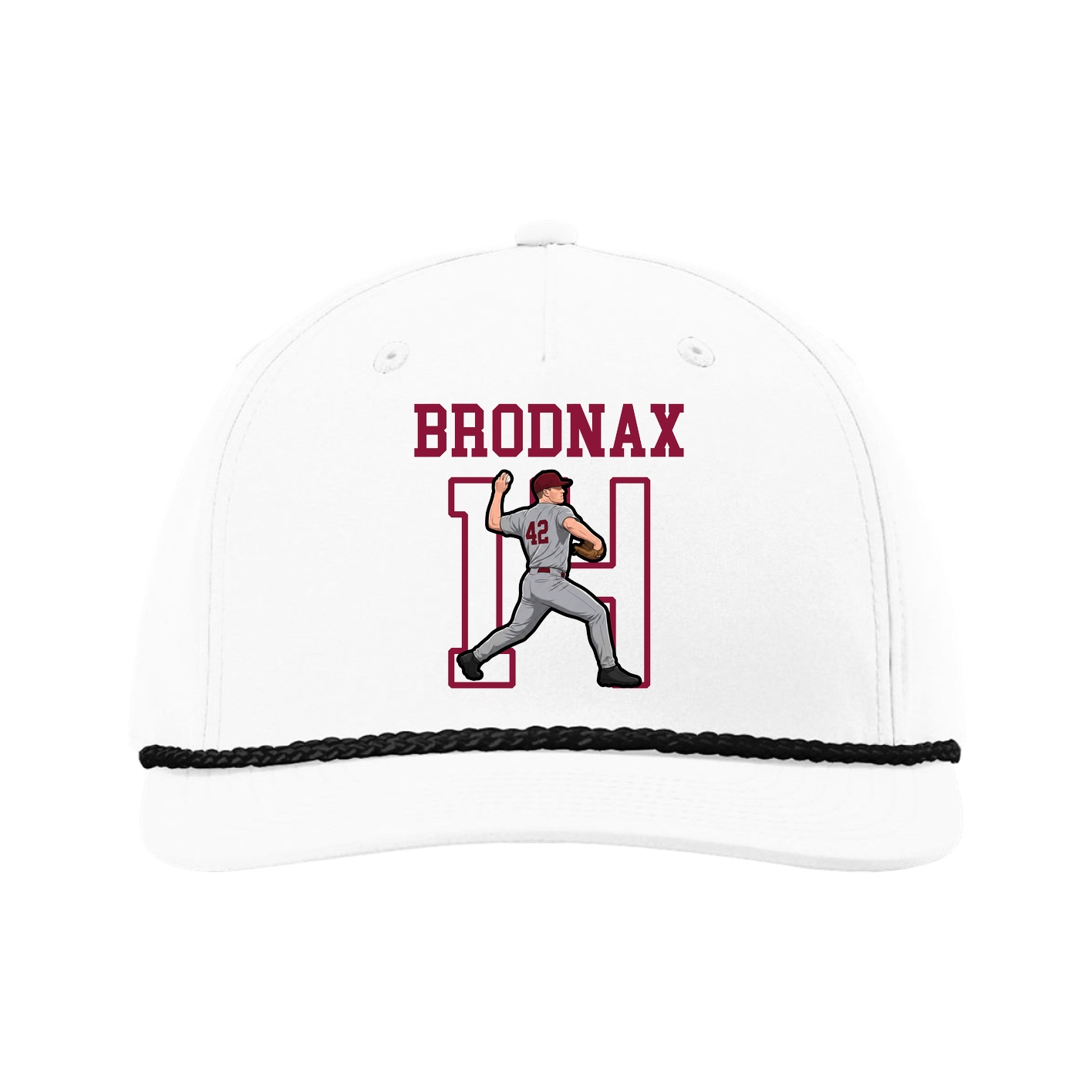 Five-Panel Classic Rope Cap — Shirsey in White