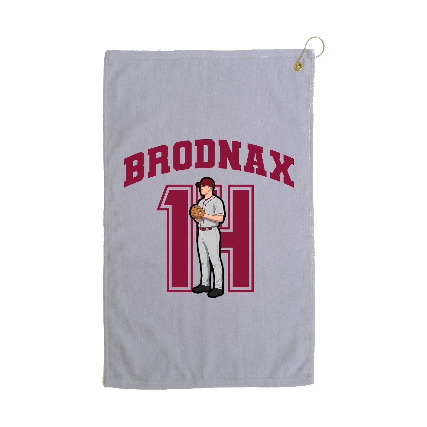 Golf Towel — Number in Grey