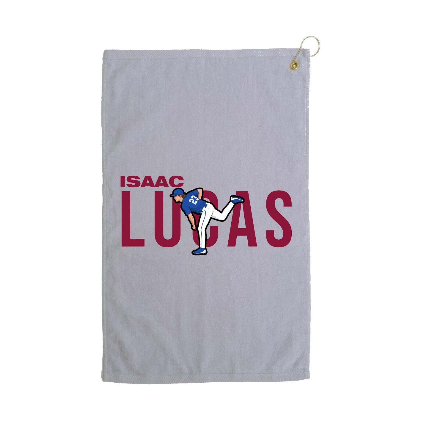 Golf Towel — Player Name in Grey