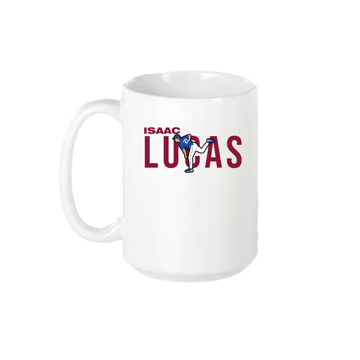 15oz Coffee Mug — Player Name in White