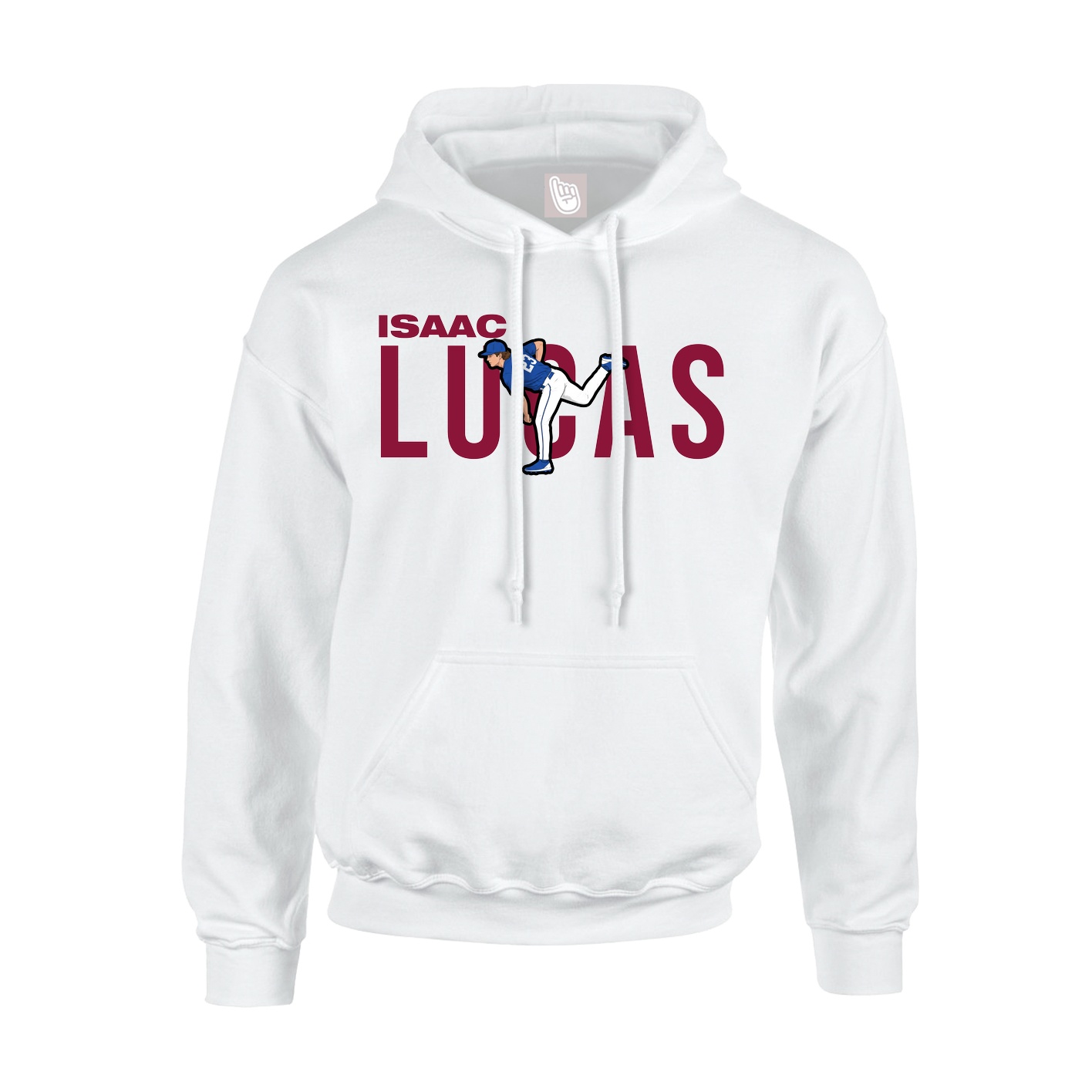 Youth Hoodie — Player Name in White