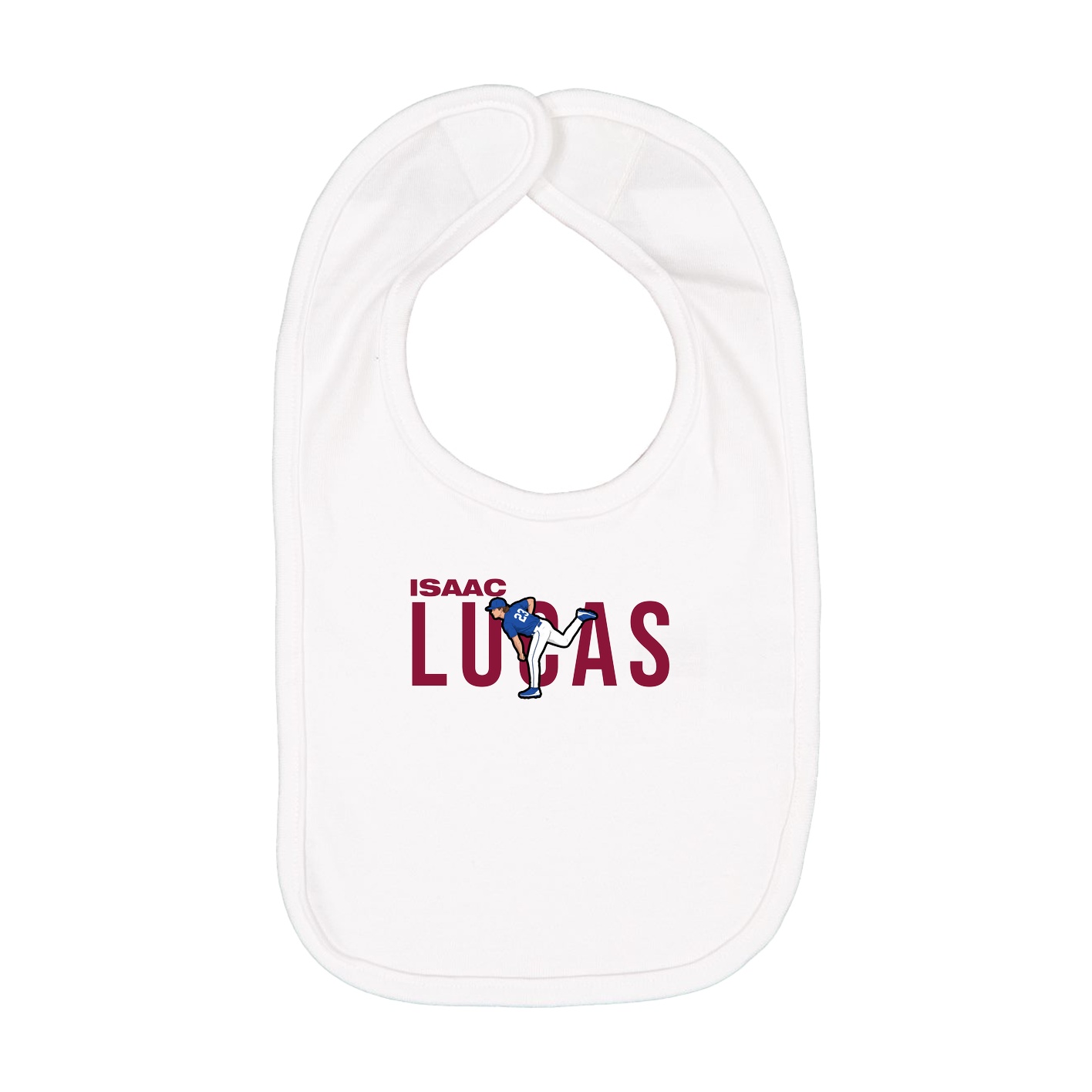 Infant Bib — Player Name in White
