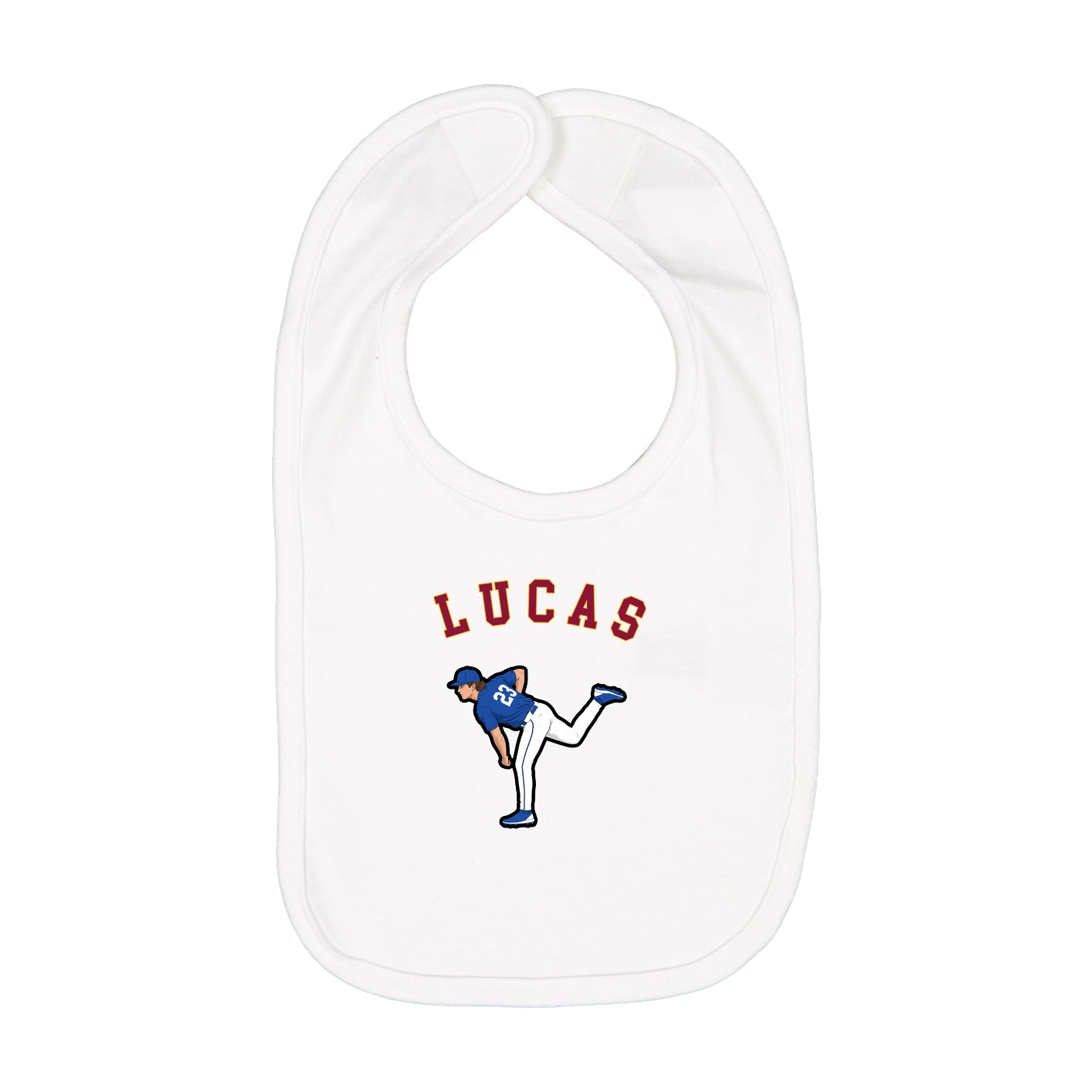 Infant Bib — Shirsey Arch in White
