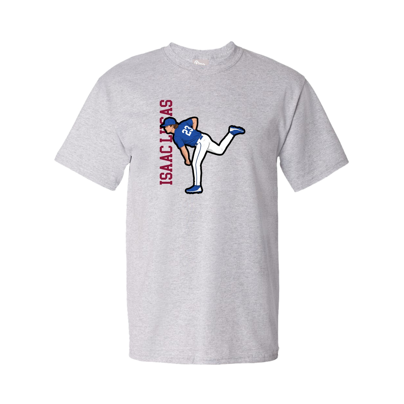 Tee — Name Vertical in Grey