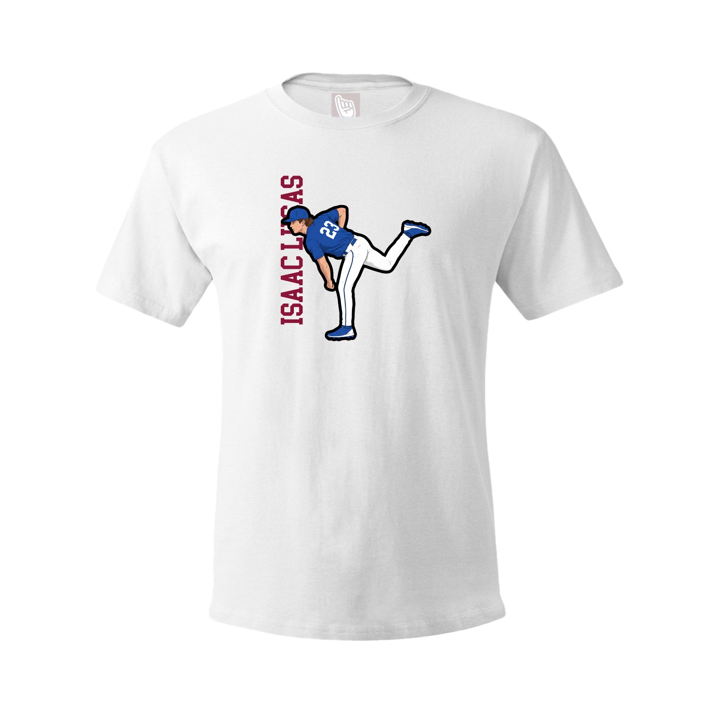 Youth Tee — Name Vertical in White