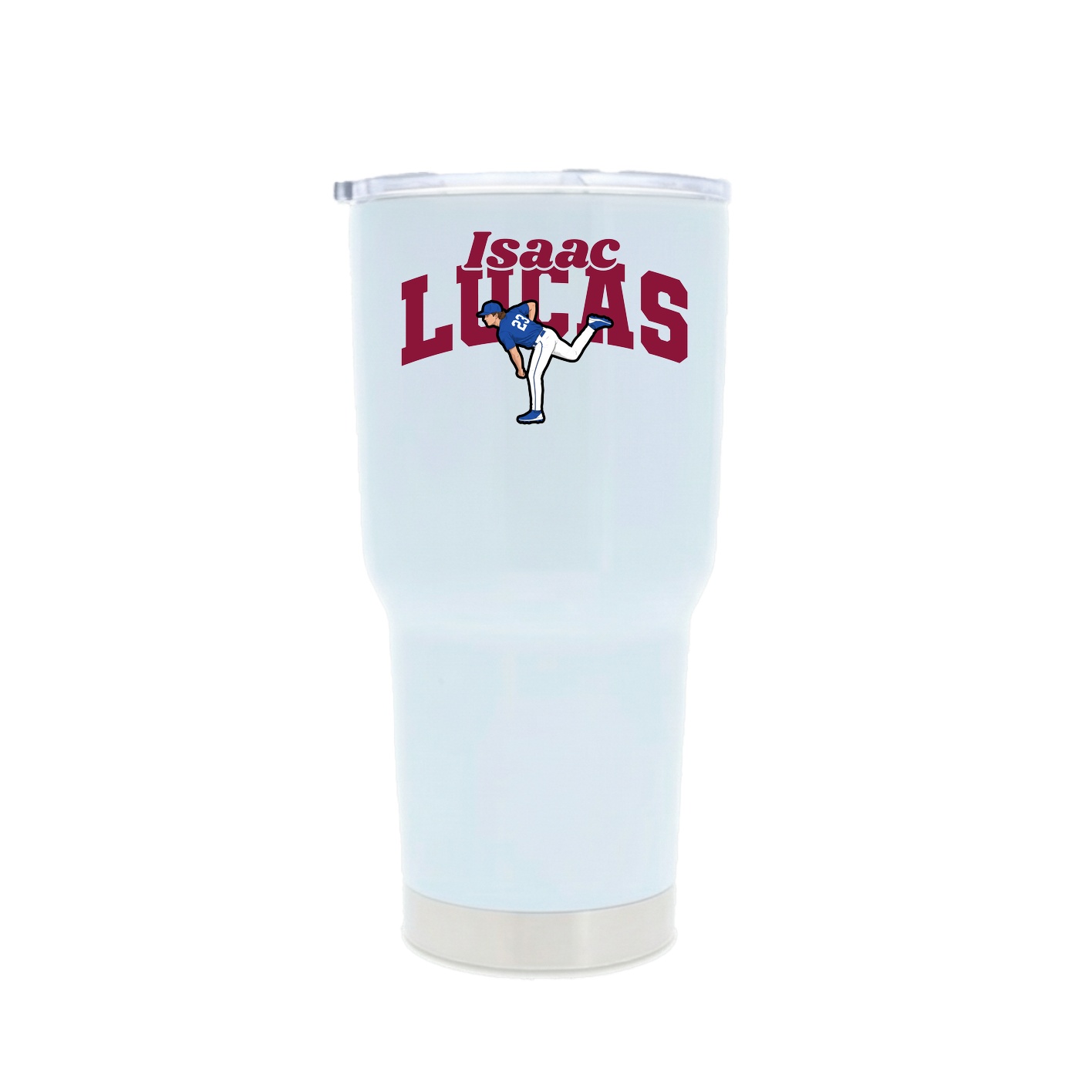 30oz Stainless Steel Tumbler — Signature Arch in White