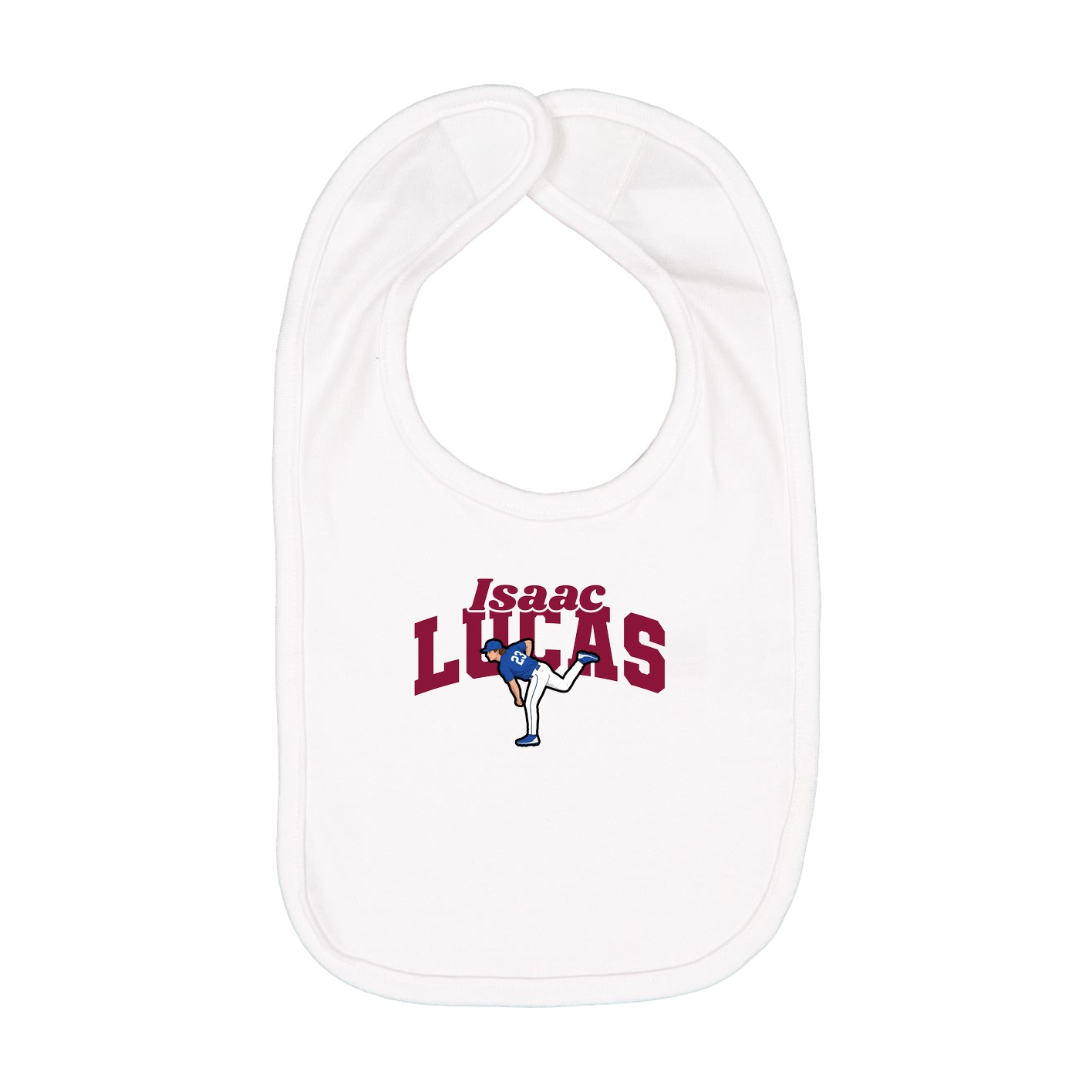 Infant Bib — Signature Arch in White