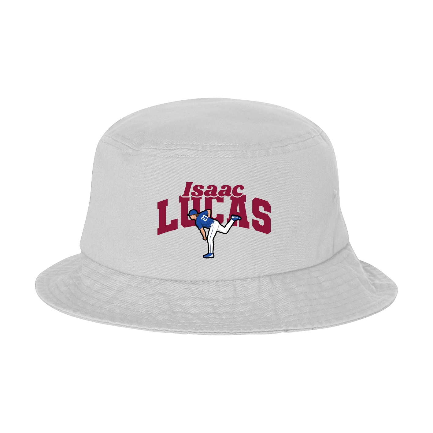 Bucket Cap — Signature Arch in White