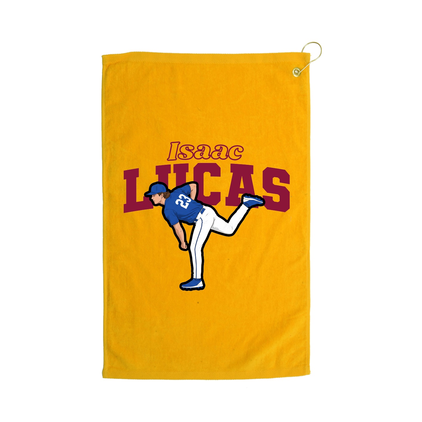 Golf Towel — Name Arch in Gold