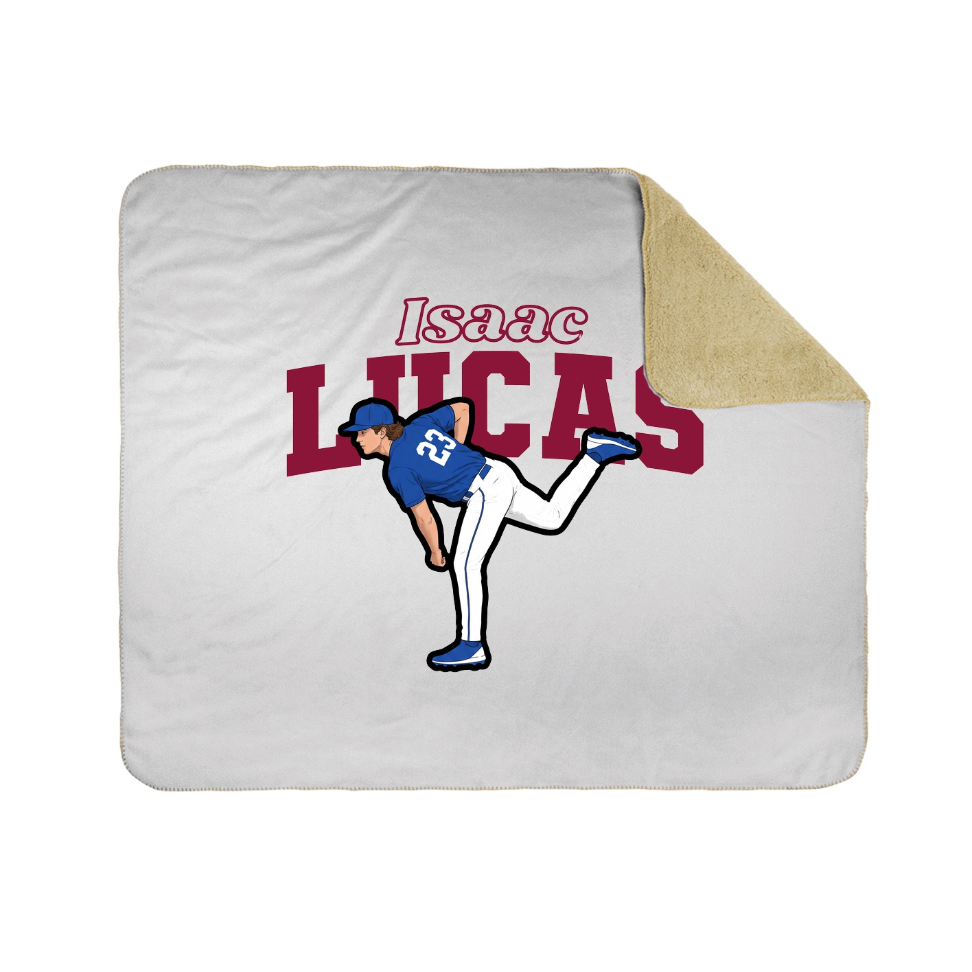 Throw Blanket — Name Arch in White