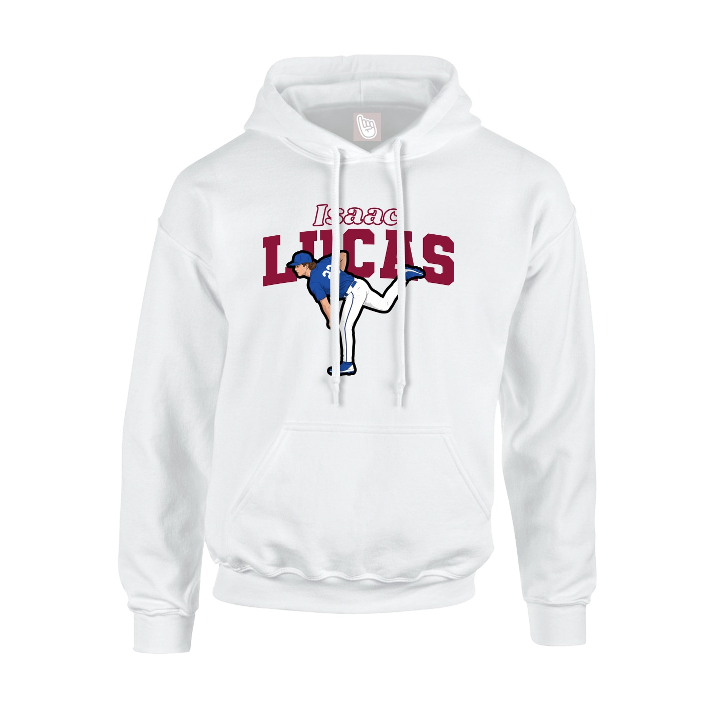 Hoodie — Name Arch in White