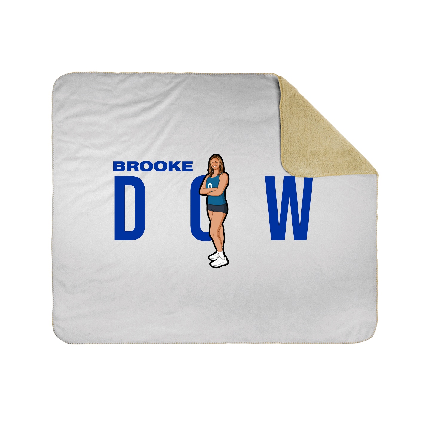 Throw Blanket — Player Name in White