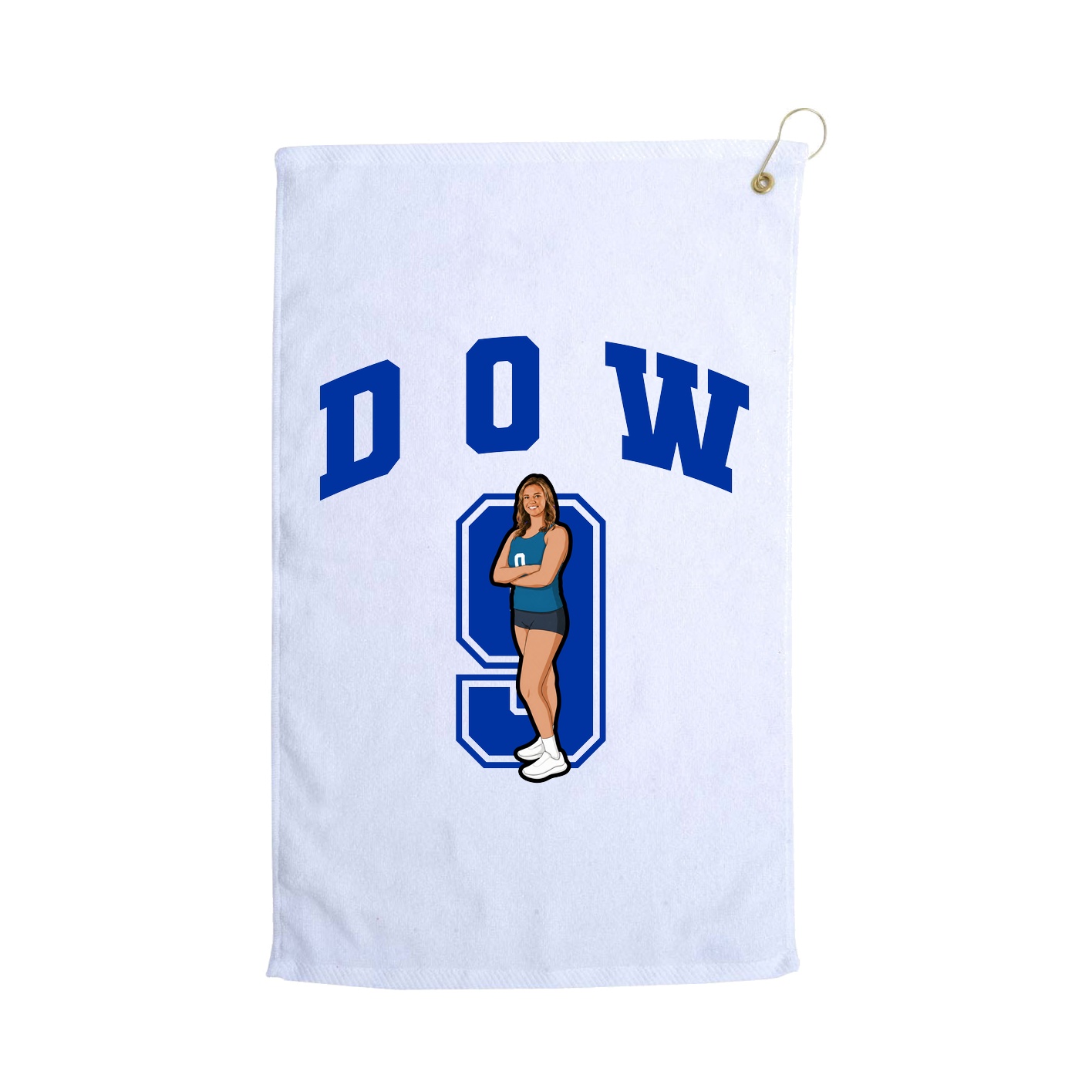 Golf Towel — Number in White