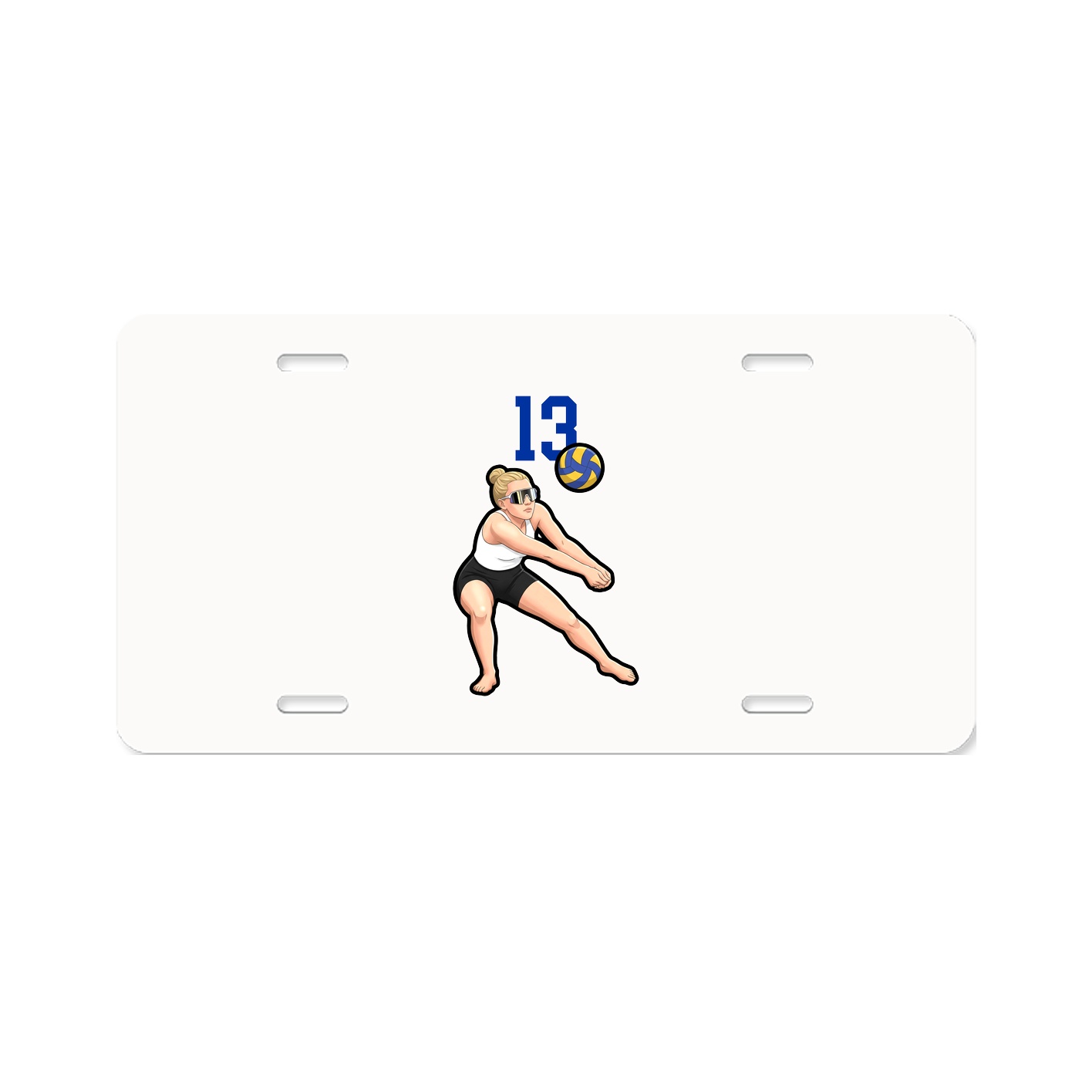 License Plate — Number Top in Classic