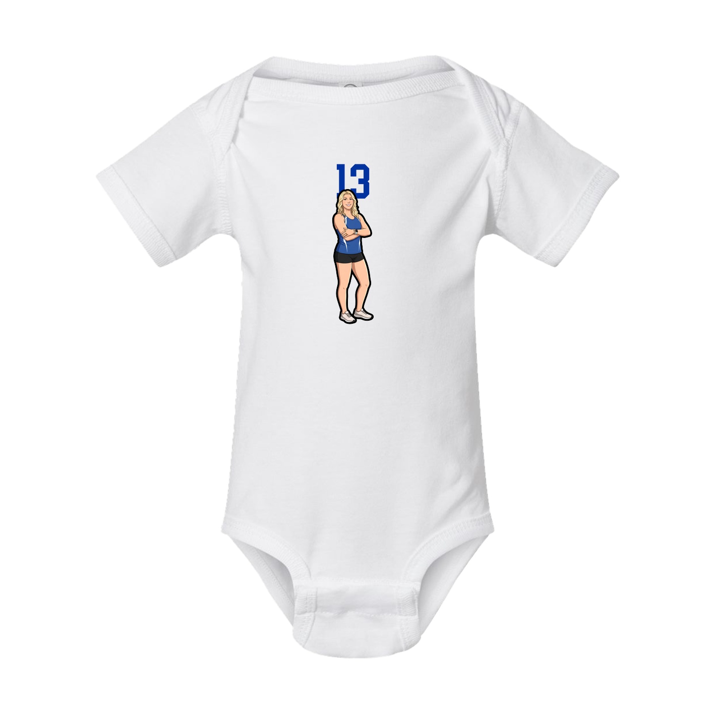 Baby Onesie — Number Top in White