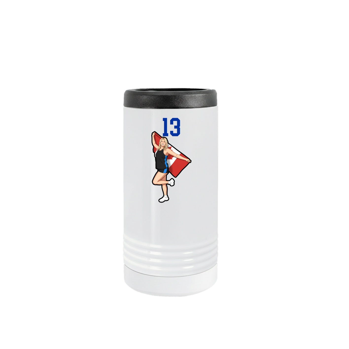 Slim Beverage Holder — Number Top in White