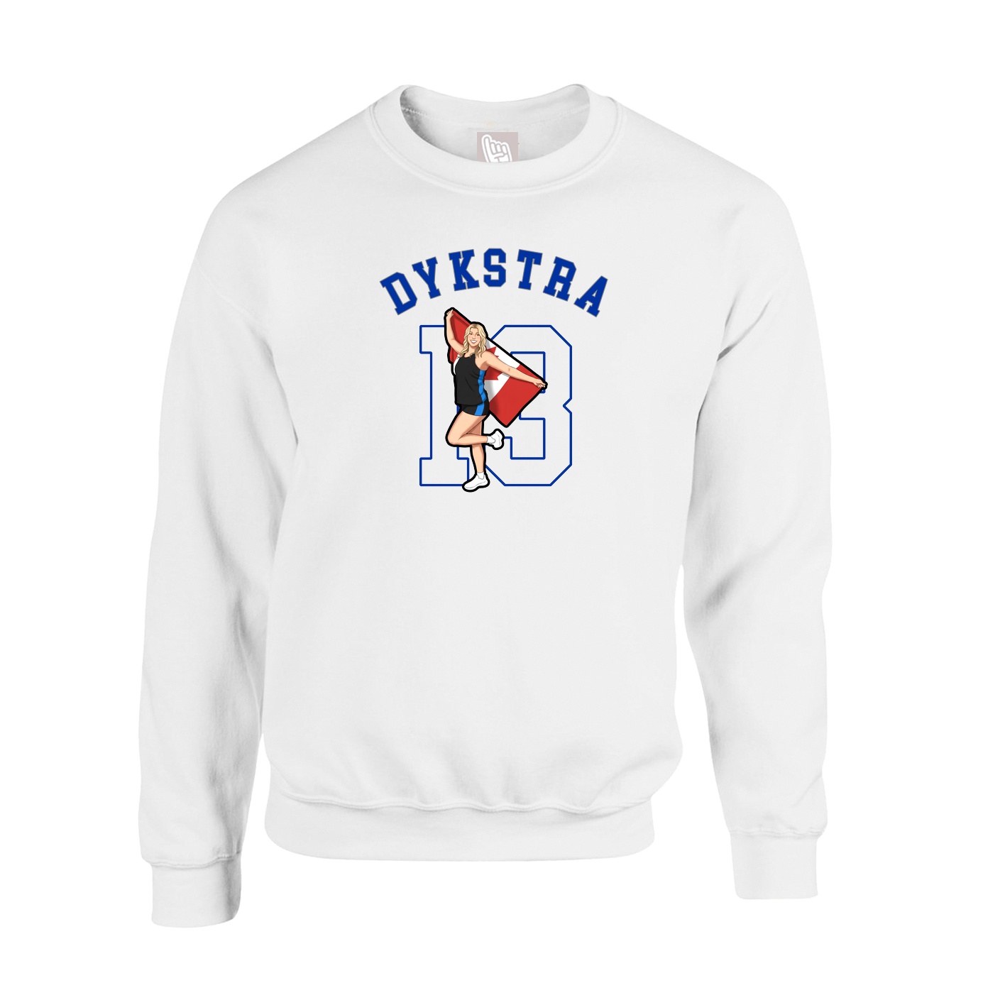 Fleece Crew — Shirsey Arch in White