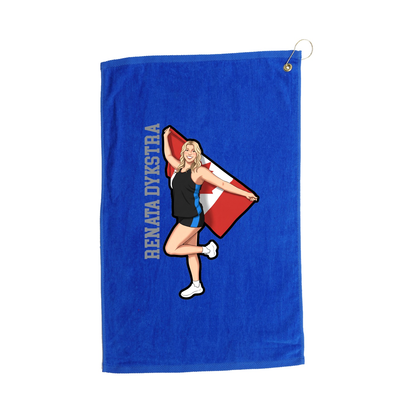 Golf Towel — Name Vertical in Royal