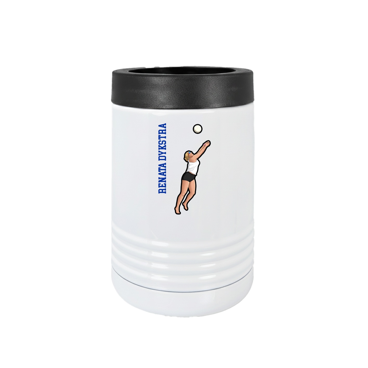 Beverage Holder — Name Vertical in White