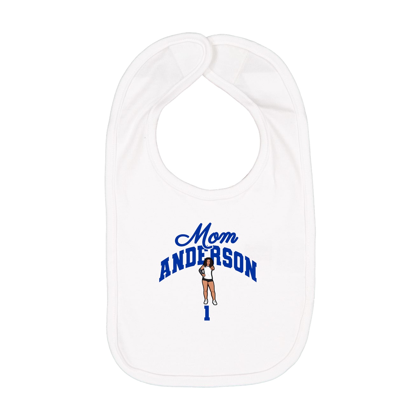 Infant Bib — Mothers Day Arch in White