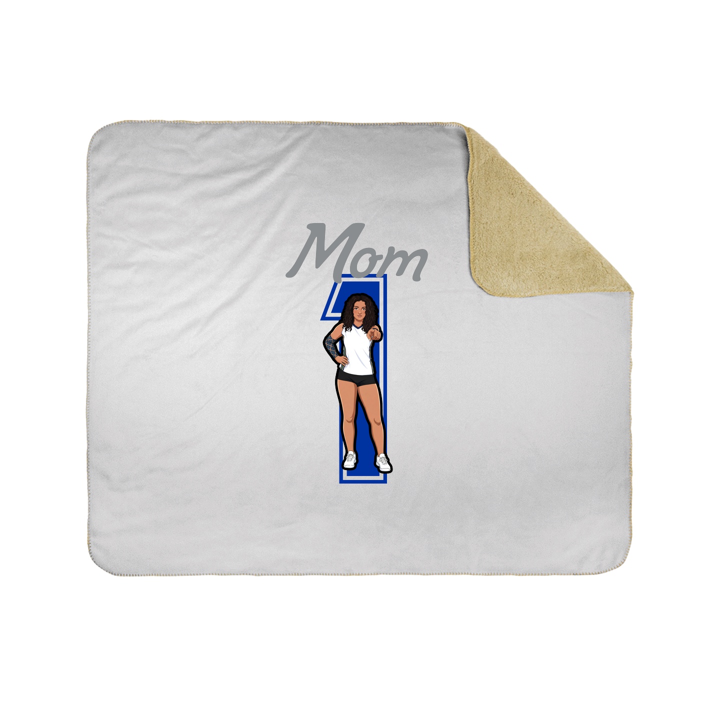 Throw Blanket — Mothers Day Shirsey in White