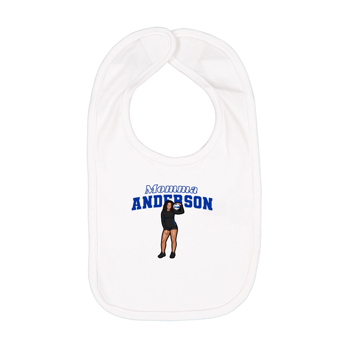 Infant Bib — Mothers Day Block in White