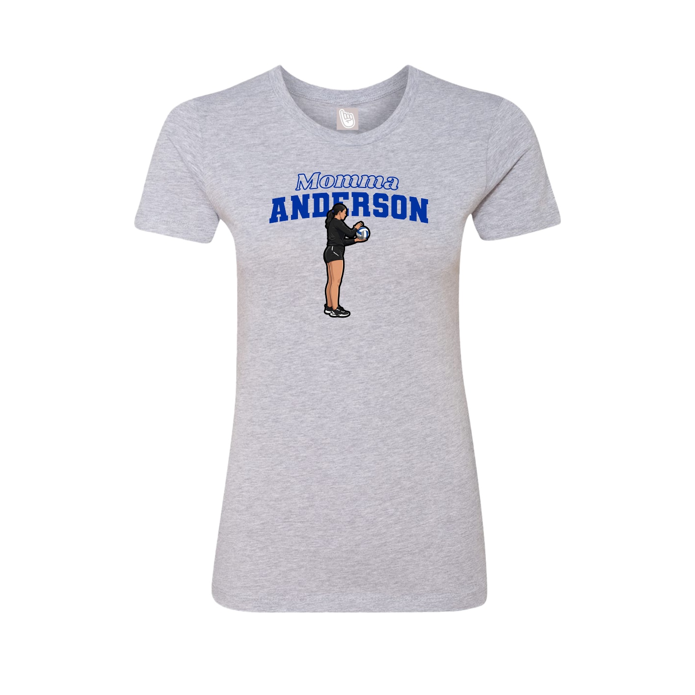 Womens Tee — Mothers Day Block in Grey