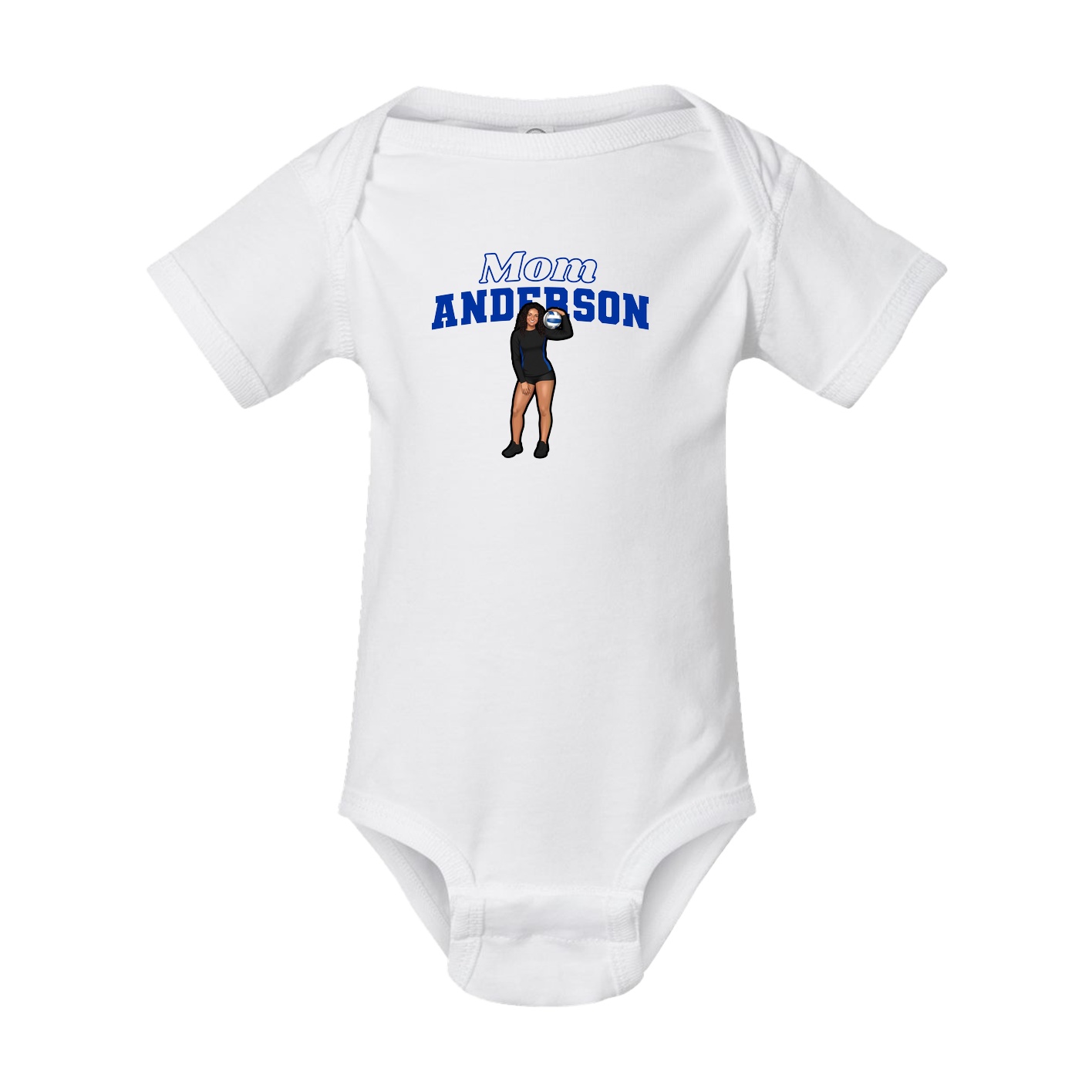 Baby Onesie — Mothers Day Block in White