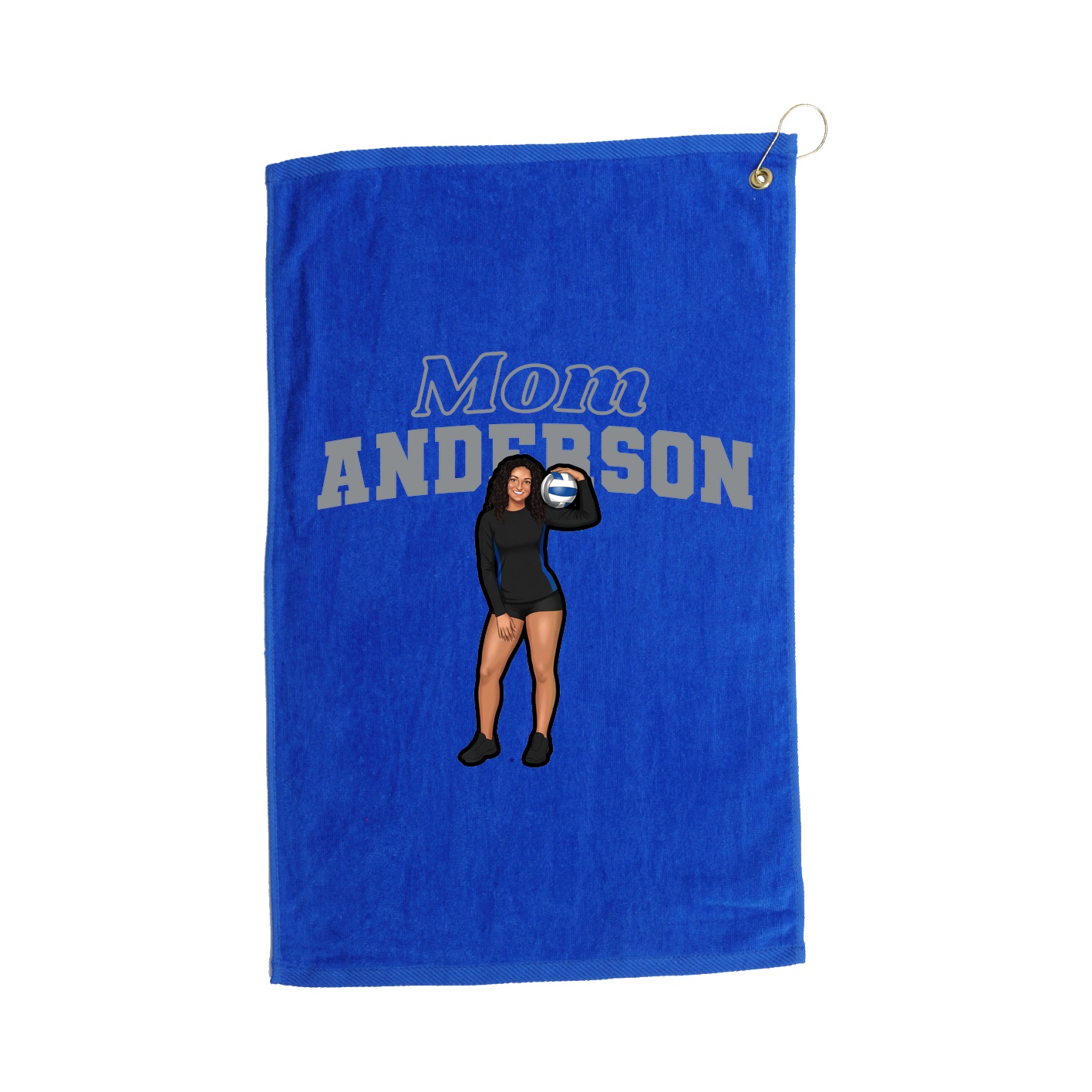 Golf Towel — Mothers Day Block in Royal